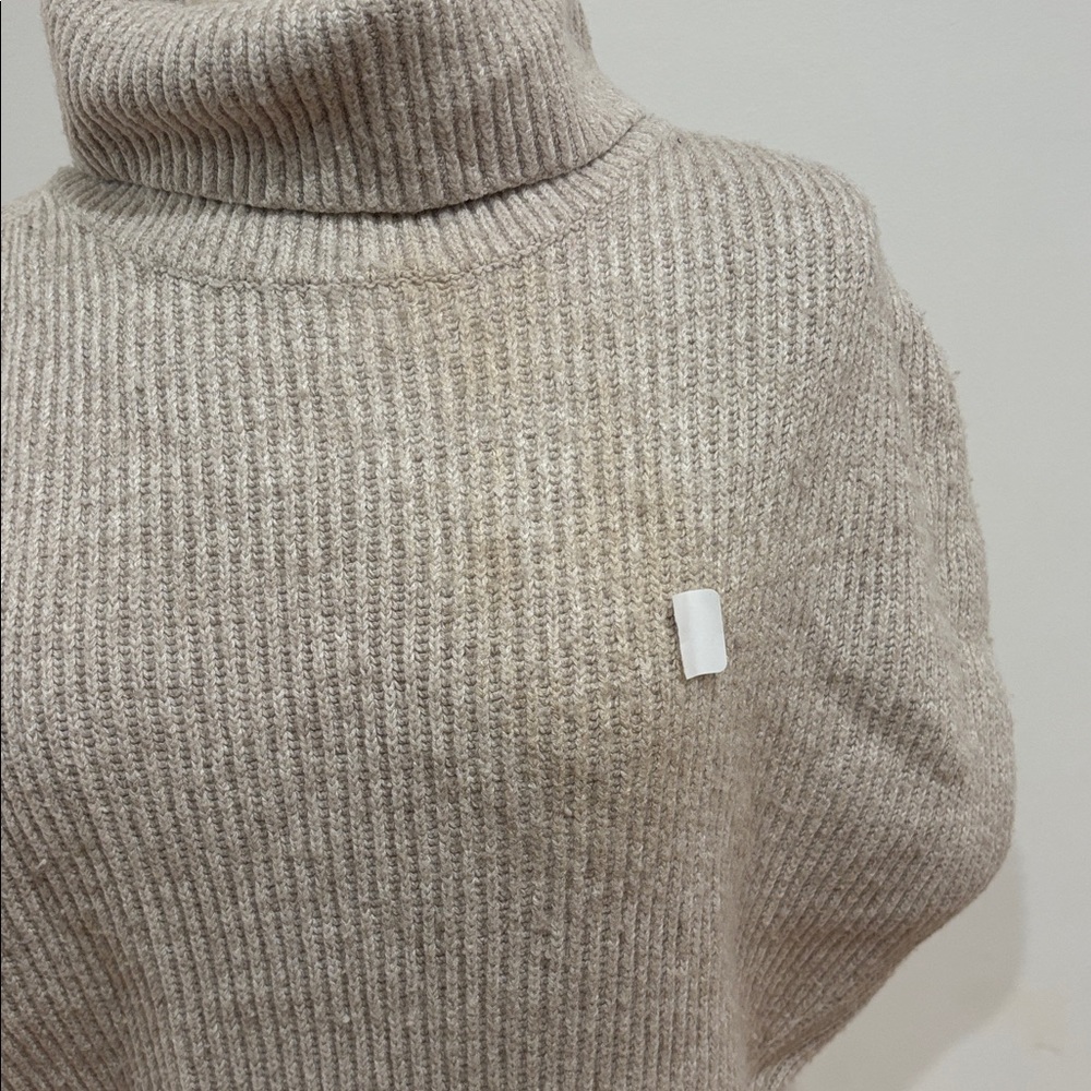 Splendid Blush Cream Knit Sleeveless Turtleneck Midi Dress - Picture 10 of 15